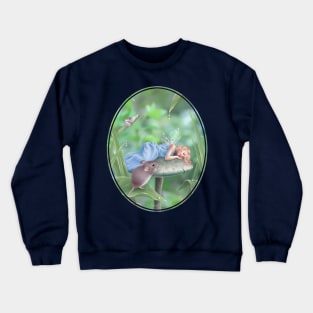 Sweet Dreams Sleeping Fairy & Mouse Crewneck Sweatshirt